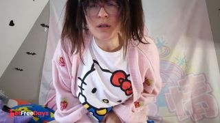 [GetFreeDays.com] ASMR MOANING MASTURBATION SHAVED PUSSY BRACES PIGTAILS Sex Film March 2023-5