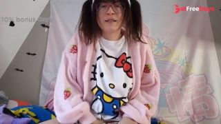 [GetFreeDays.com] ASMR MOANING MASTURBATION SHAVED PUSSY BRACES PIGTAILS Sex Film March 2023-6