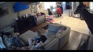 Living Room Handjob MILF Wife Ip Cam Hack Voyeur!-1