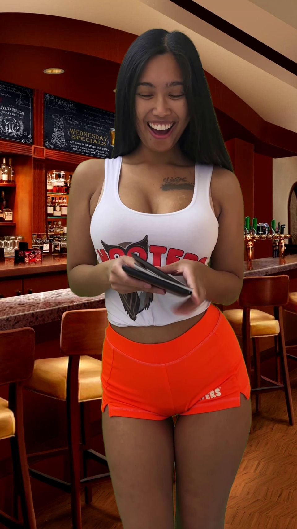 Fucking The Slutty Hooters Waitress