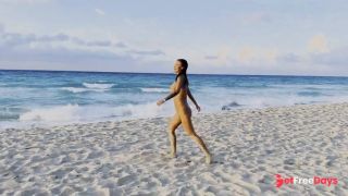 [GetFreeDays.com] Monika Foxxx in bikini and naked walks on beach and swims in ocean in public Sex Clip April 2023-7