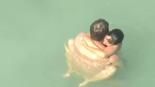 Spying two teenagers fuck in the water Voyeur!-7