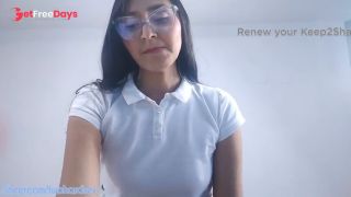 very sexy schoolgirl in a blue skirt-8