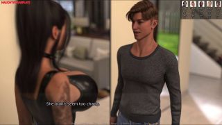 3D Animated Hentai Blacked House #08 - Busty Goth Slut Makes Him Very Horny with Her Huge Boobs and Sexy Feet - 3D Porn Game-2