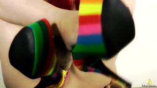 free video 28 male feet fetish Kitzi Klown - Rainbow High Heels, footworship on pov-9