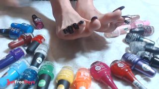 [GetFreeDays.com] Huge Painted Toenails Compilation Foot Fetish 30clips in 1 Porn Film January 2023-3