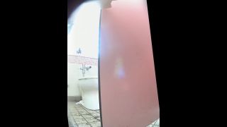  2 Camera Beautiful woman changing nipples in the sea toilet, voyeur on voyeur-2