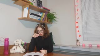 Pt 1WetSchoolGirl - Flashing In The Library And Cum On Face-1