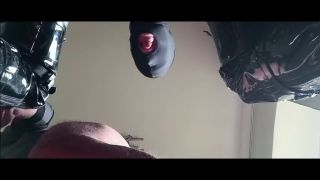 Milf Throated Milf chairtied, throatfucked with ring gag and throatpie-0