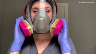 porn clip 20 Nina Crowne - Nurse in Respirator Gives Handjob, anaesthesia fetish on pov -0