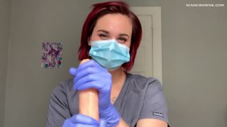 porn clip 20 Nina Crowne - Nurse in Respirator Gives Handjob, anaesthesia fetish on pov -2