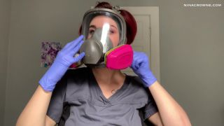 porn clip 20 Nina Crowne - Nurse in Respirator Gives Handjob, anaesthesia fetish on pov -3