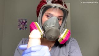 porn clip 20 Nina Crowne - Nurse in Respirator Gives Handjob, anaesthesia fetish on pov -6