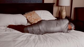 7156 Fayth on Fire Tape Tied Pantyhose Encased and Mummified-7