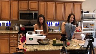 Two Girls Juicing Mangos Naked Blowjob!-9