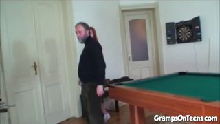 Hardcore Teen slut fucks gramps after giving head-1