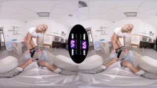 free video 13 blonde and dark hair lesbian strapon sex virtual reality | Blonde Fucks Way Through Lesson | blonde-1