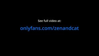 Cat_on_show,Zen and Cat - Sensual REVERSE PEGGING - Real Couple strap-on fuck in thigh high socks-8