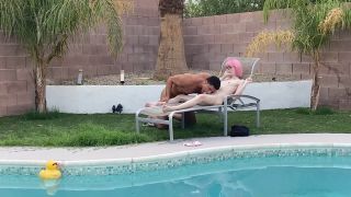 xxx video 25 Andre Stone - Pink Hair Trans Girl Claire Gemini Sucks Cock by the Pool (17-12-2022) [HD, 720p] | bareback | femdom porn amazing blowjob-3