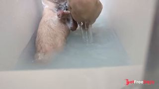 Soaping wet cock-0