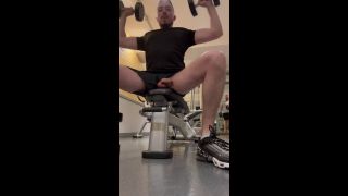 Lucas_mboy - Risky public flashing cock and jerking off in the gym-1