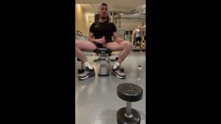 Lucas_mboy - Risky public flashing cock and jerking off in the gym-3