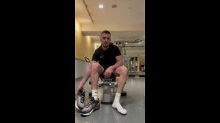 Lucas_mboy - Risky public flashing cock and jerking off in the gym-5