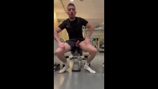 Lucas_mboy - Risky public flashing cock and jerking off in the gym-8
