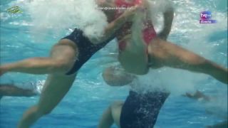 Waterpolo girls fight underwater  oops-0