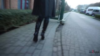 Julie Skyhigh, Pantyhose, Stockings, Leggings - 150204 walking in furs leather boots and jeans [foot fetish] - [Feet porn]-5