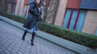Julie Skyhigh, Pantyhose, Stockings, Leggings - 150204 walking in furs leather boots and jeans [foot fetish] - [Feet porn]-6