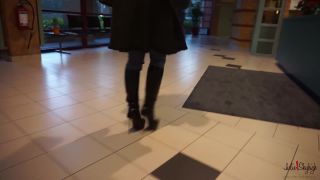 Julie Skyhigh, Pantyhose, Stockings, Leggings - 150204 walking in furs leather boots and jeans [foot fetish] - [Feet porn]-7