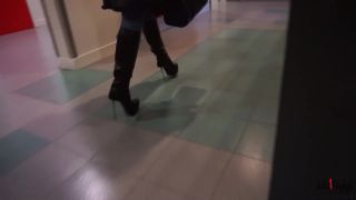Julie Skyhigh, Pantyhose, Stockings, Leggings - 150204 walking in furs leather boots and jeans [foot fetish] - [Feet porn]-8