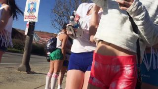 CandidCreeps 827 Raver Girl Teen Teen Raver Bike Shorts Booty-2