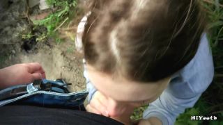 Girl Make Blowjob Outdoor.-0