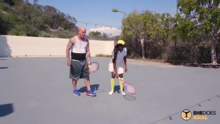 tennis babe ana foxxx takes anal lessons from coach black -1