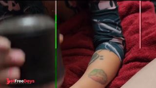 Cock milked fast by vibrating fleshlight by goth girl-1