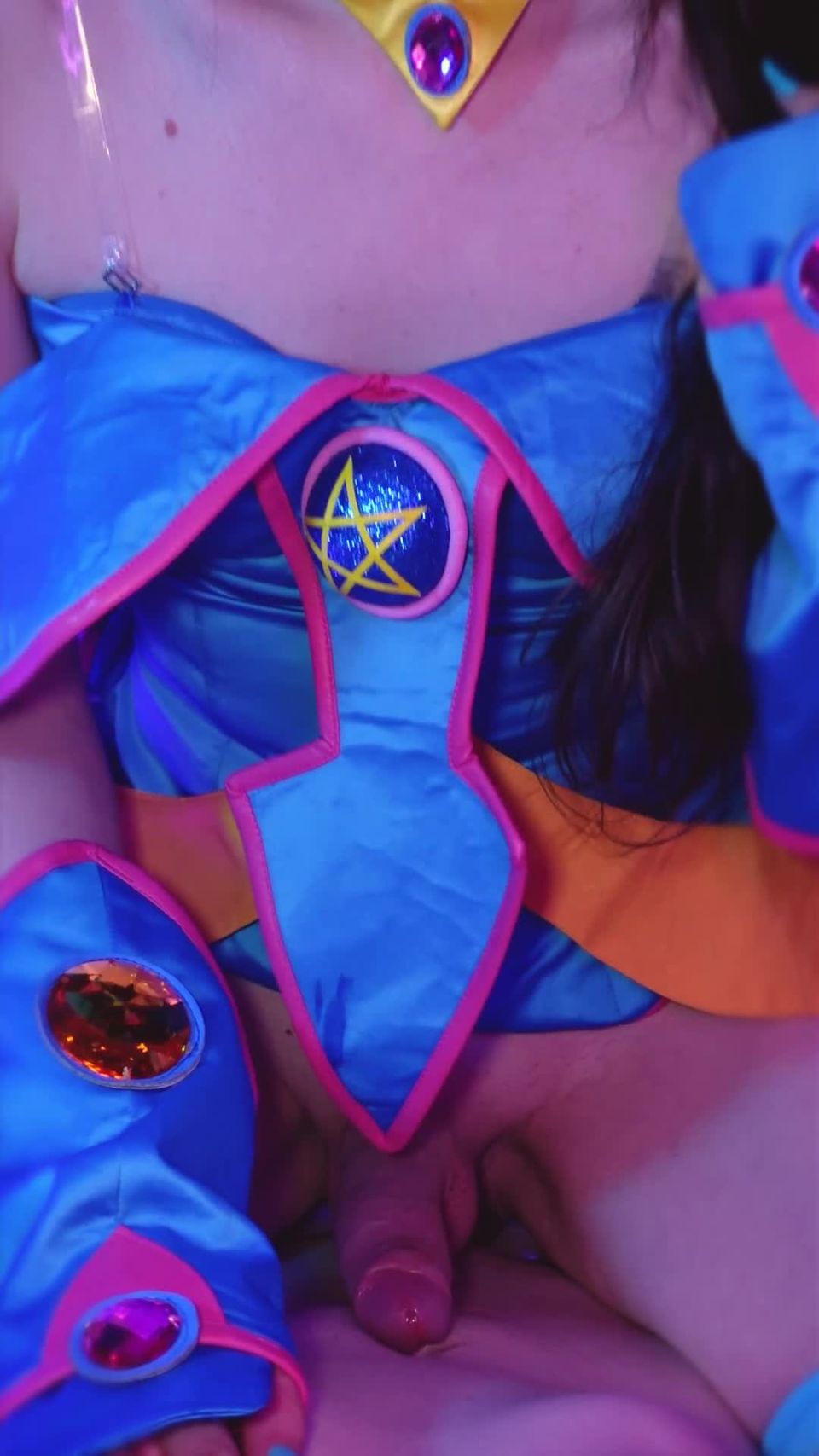 LalaThePala - Futanari Dark Magician Girl riding a cock cumming on t