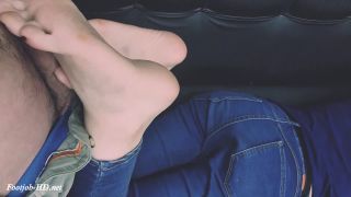 free adult video 30 Quick footjob while reading – Twinfeets - foot - fetish porn smoking fetish-0