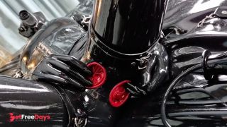 OnlyFans teaser - Latex catsuit with built-in vaginal and anal condoms-5