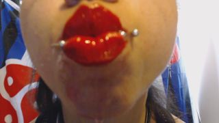 free video 15 Miss Alice the Goth – Red Lipstick Drooling and Spit Bubbles | miss alice the goth | amateur porn amateur interracial video-9