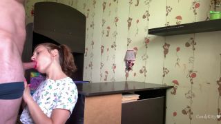 Candy Kitty  Girl In Denim Shorts Fucked Before College And Creampied  | porn model | teen amateur threesome sex-2