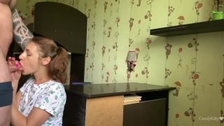 Candy Kitty  Girl In Denim Shorts Fucked Before College And Creampied  | porn model | teen amateur threesome sex-7