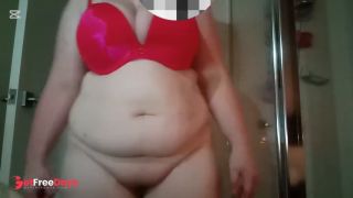 Stop tease before shower, big ass big tit female sexy lingerie bbw-7