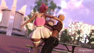 Verified Amateurs Thot skip school to fuck Ebony futa girlfriend in central park-9