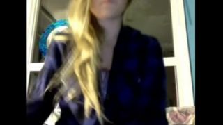 xxx video clip 21 cute amateur busty blonde strip teasing and fingering pussy on webcam | webcams softcore | webcam -1