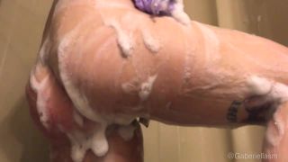 M@nyV1ds - Gaberiella - BBW Bigtits soapy wet shower JOI-0