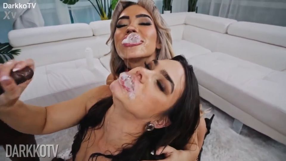 6264 Luna Luxe & Ivy Ireland Sloppy Double Blowjob