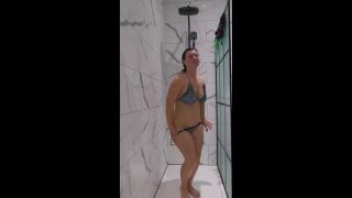 Bambi and Hubby - Sexy Pawg Tries On Bikinis In The Shower, Sensual Strip Tease and Try On-9