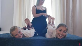 RussianFetish - Miss fatty vs two girls included ticklish Dunya in 3 positions Tickling!-0